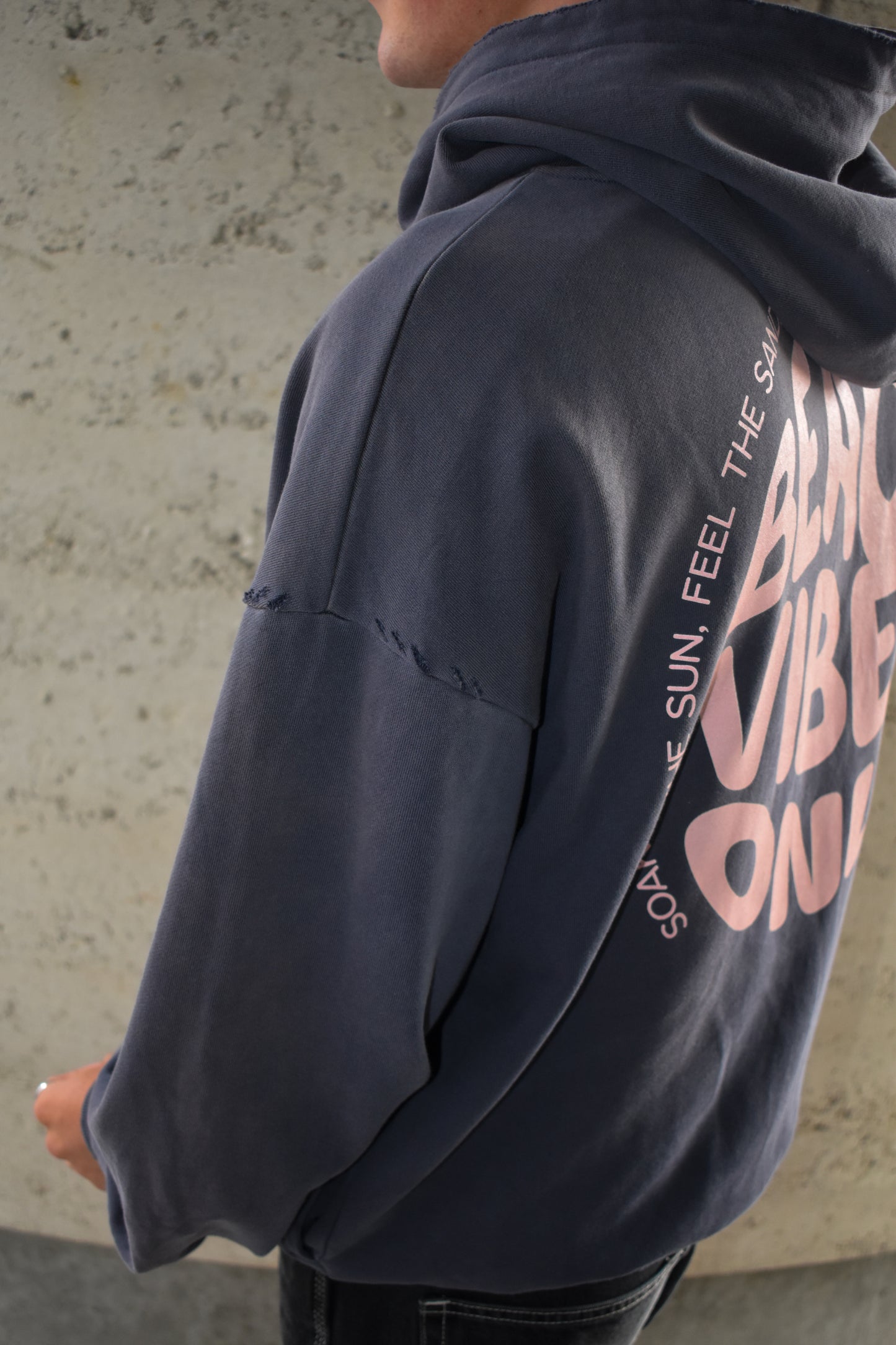 Beach Vibes Only Sunfade Boxy Hoodie