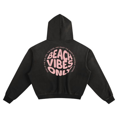 Beach Vibes Only Sunfade Boxy Hoodie